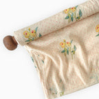 Printed Mul Chanderi Crush Fabric Fabric Light Peach Mul Chanderi Crush Fabric