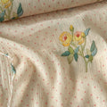 Printed Mul Chanderi Crush Fabric Fabric Light Peach Mul Chanderi Crush Fabric