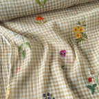 Printed Mul Chanderi Crush Fabric Fabric Sandstone Mul Chanderi Crush Fabric