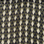 Printed Mul Chanderi Fabric Fabric Black & Olive Green Mul Chanderi Fabric