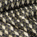 Printed Mul Chanderi Fabric Fabric Black & Olive Green Mul Chanderi Fabric