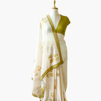 Printed Mul Chanderi Saree Saree Dusty Mustard Printed Pure Mul Chanderi Saree With Unstitched Blouse Piece