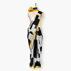 Printed Mul Chanderi Saree Saree Ivory & Black Chanderi Saree