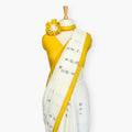 Printed Mul Chanderi Saree Saree Off-White & Yellow Chanderi Saree