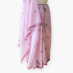 Printed Mul Chanderi Saree Saree Pastel Lilac Drapes of Mul Floral Printed Pure Mul Chanderi Saree With Unstitched Blouse Piece
