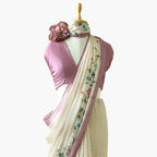 Printed Mul Chanderi Saree Saree Pastel Lilac Printed Pure Mul Chanderi Saree With Unstitched Blouse Piece