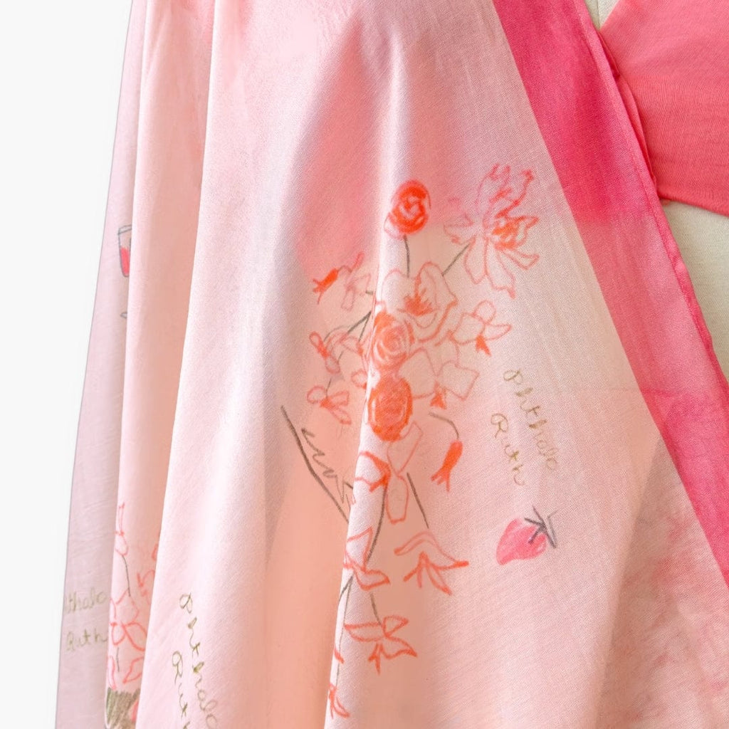 Printed Mul Chanderi Saree Saree Pastel Peach Printed Pure Mul Chanderi Saree With Unstitched Blouse Piece