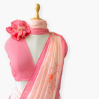 Printed Mul Chanderi Saree Saree Pastel Peach Printed Pure Mul Chanderi Saree With Unstitched Blouse Piece