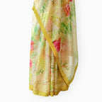 Printed Mul Chanderi Saree Saree Sunshine Yellow Mul Chanderi Saree