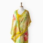 Printed Mul Chanderi Saree Saree Sunshine Yellow Mul Chanderi Saree