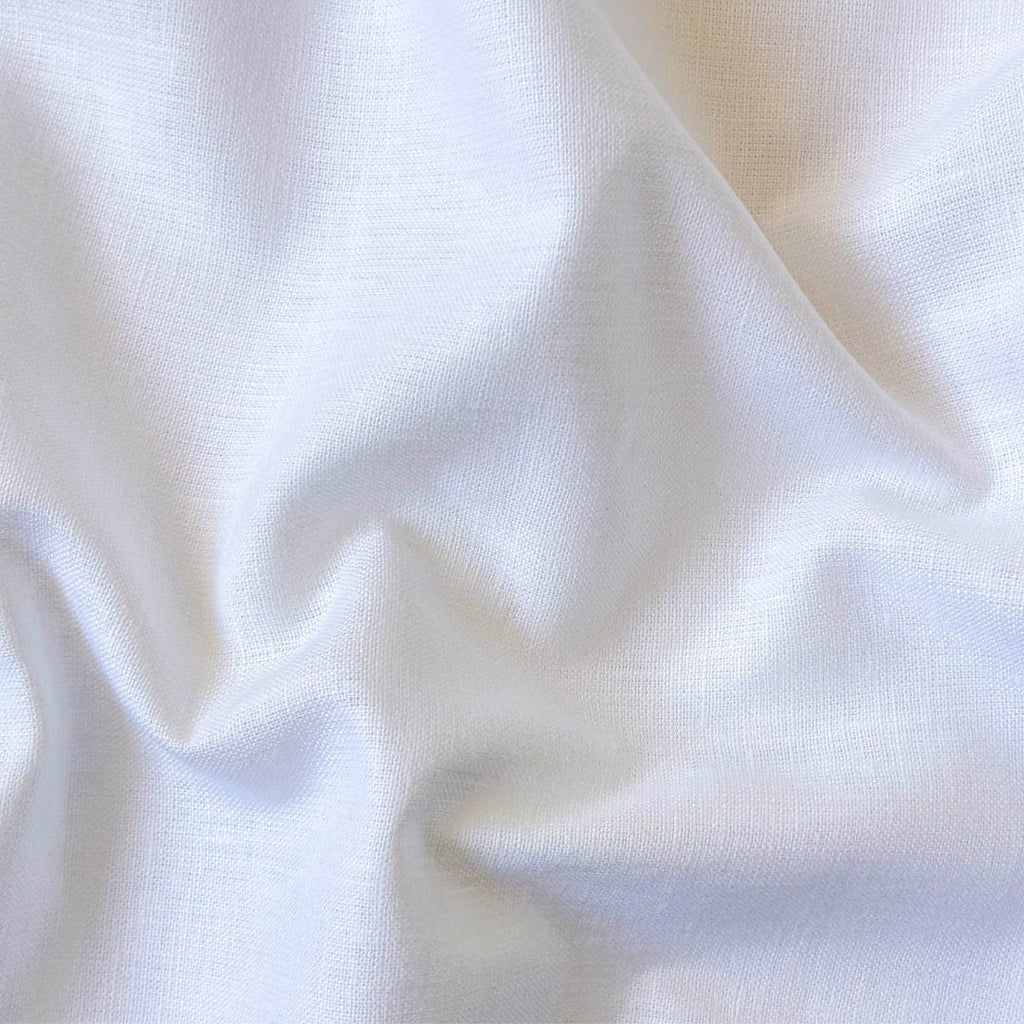 Pure Linen Pant Fabric Cut Piece (CUT PIECE) Pure White Plain Premium 25 Lea Pure Linen Fabric (Width 58 Inches)