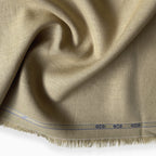 Pure Linen Pant Fabric Cut Piece Earthy Brown 25 Lea Linen Cut Piece
