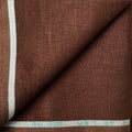 Pure Linen Pant Fabric Fabric Chocolate Brown Plain Premium 25 Lea Pure Linen Pant Fabric (Width 58 Inches)