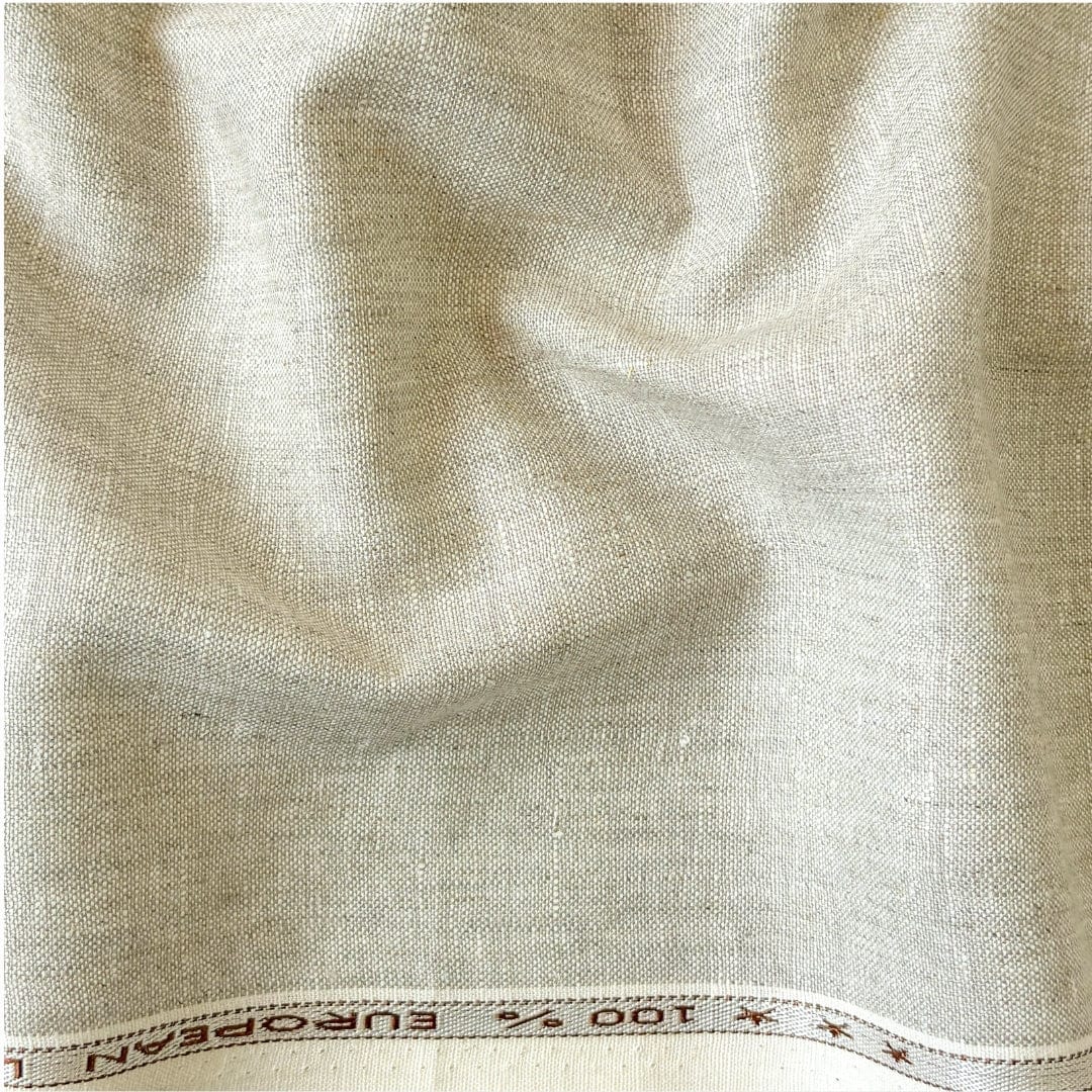 Pure Linen Pant Fabric Fabric Natural Grey Plain Premium 25 Lea Pure Linen Pant Fabric (Width 58 Inches)