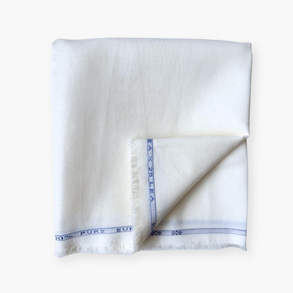 Pure Linen Pant Fabric Fabric Off-White 25 LEA Linen Fabric