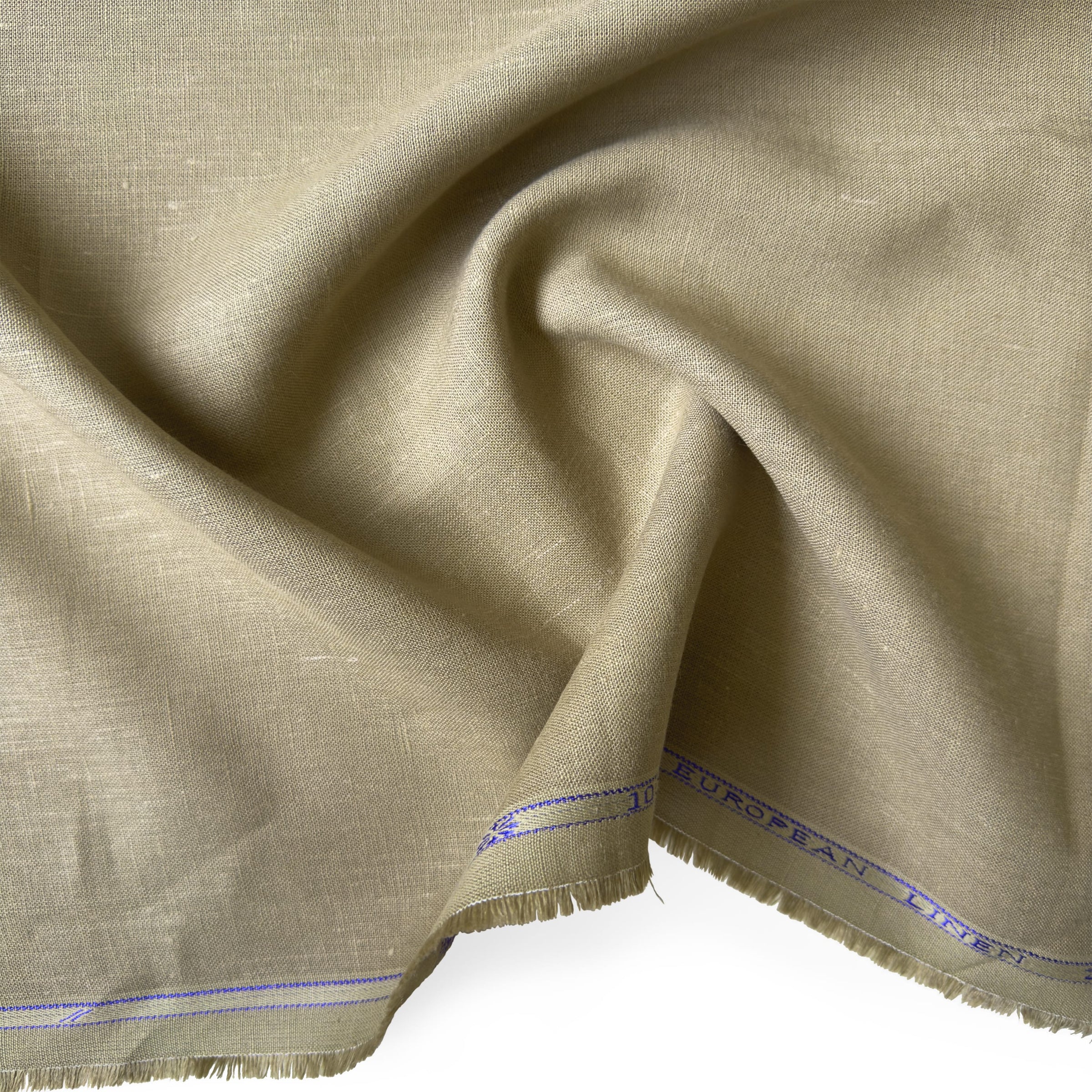 Pure Linen Pant Fabric Fabric Oxford Tan Plain Premium 25 Lea Pure Linen Pant Fabric (Width 58 Inches)