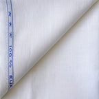 Pure Linen Pant Fabric Fabric Pure White Plain Premium 25 Lea Pure Linen Pant Fabric (Width 58 Inches)