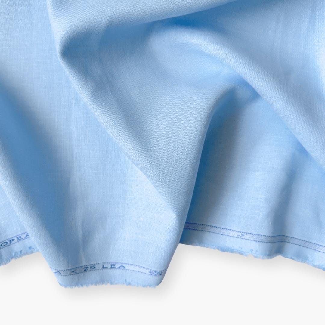 Pure Linen Pant Fabric Fabric Sky Blue 25 LEA Linen Fabric