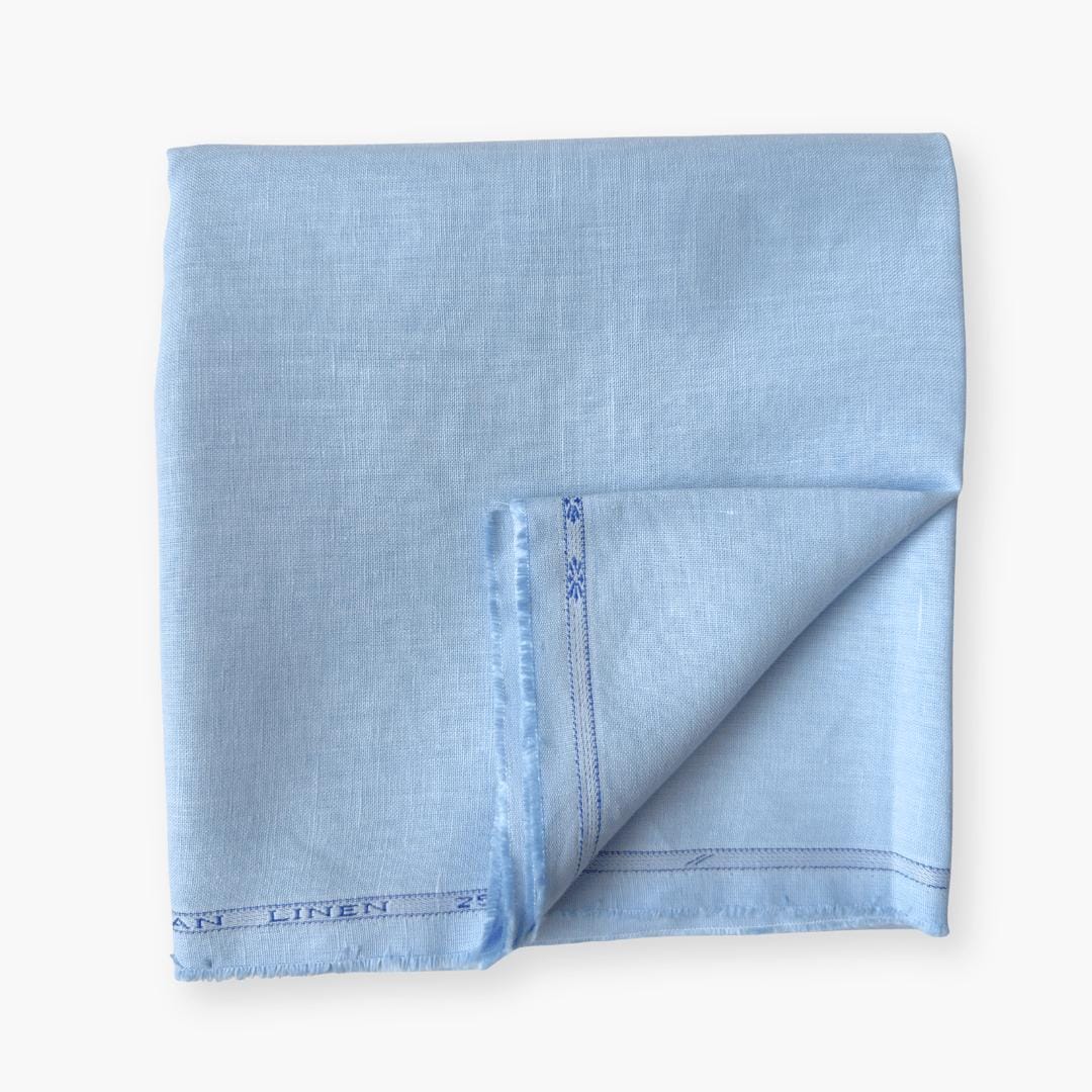 Pure Linen Pant Fabric Fabric Sky Blue 25 LEA Linen Fabric