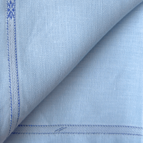 Pure Linen Pant Fabric Fabric Sky Blue Plain Premium 25 Lea Pure Linen Pant Fabric (Width 58 Inches)