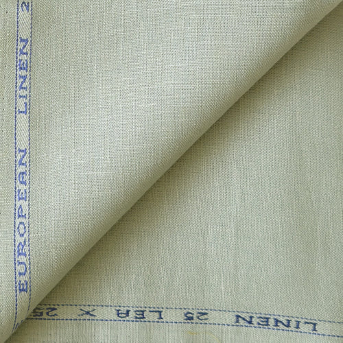 Pure Linen Pant Fabric Fabric Stone Grey Plain Premium 25 Lea Pure Linen Pant Fabric (Width 58 Inches)