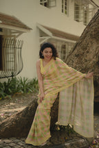 Pure Linen Saree Saree Bright Yellow Linen Saree