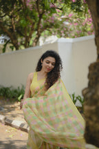 Pure Linen Saree Saree Bright Yellow Linen Saree