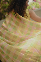 Pure Linen Saree Saree Bright Yellow Linen Saree