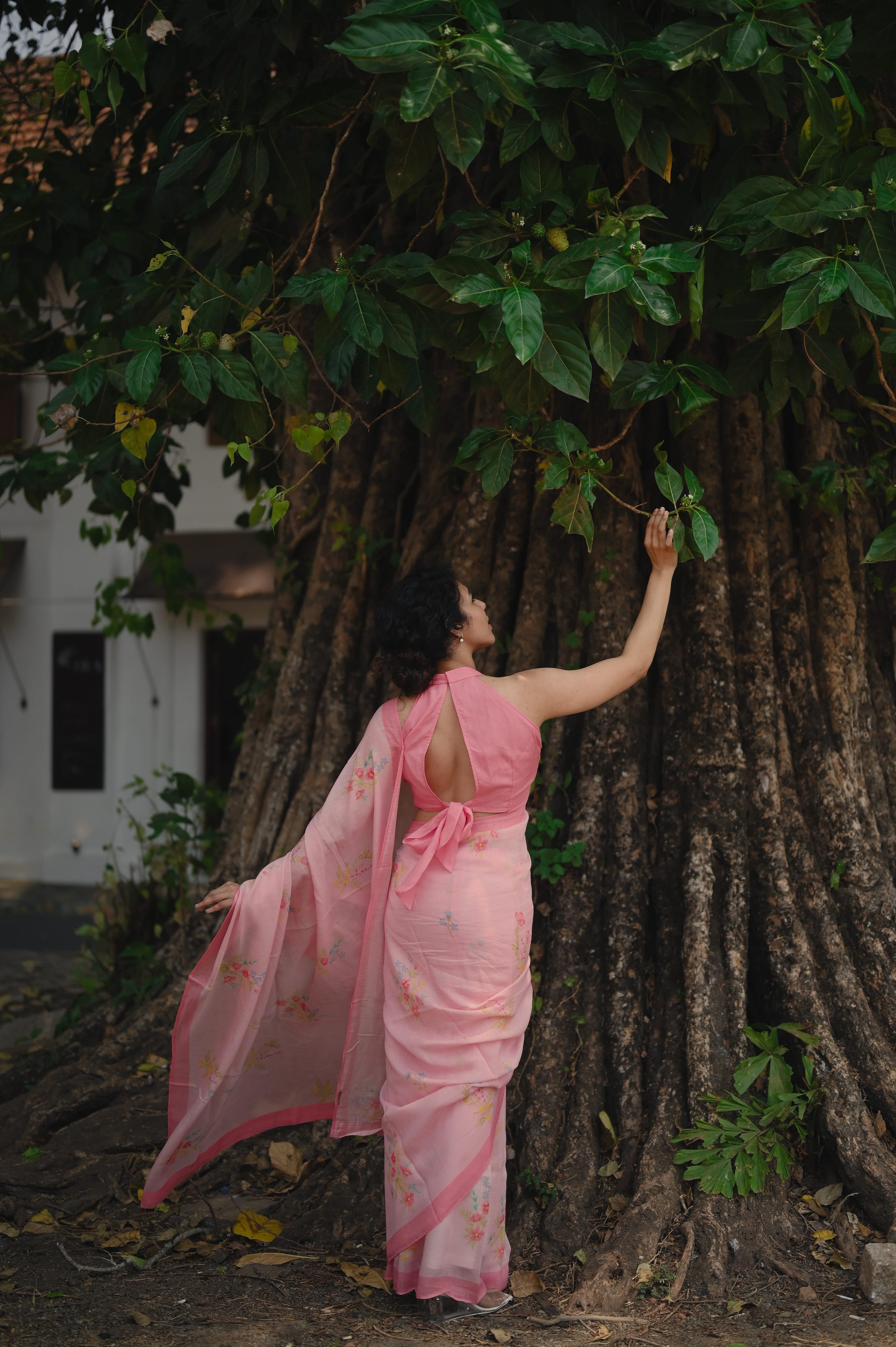 Pure Linen Saree Saree Dreamy Pink Linen Saree