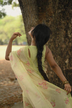 Pure Linen Saree Saree Fresh Yellow Linen Saree