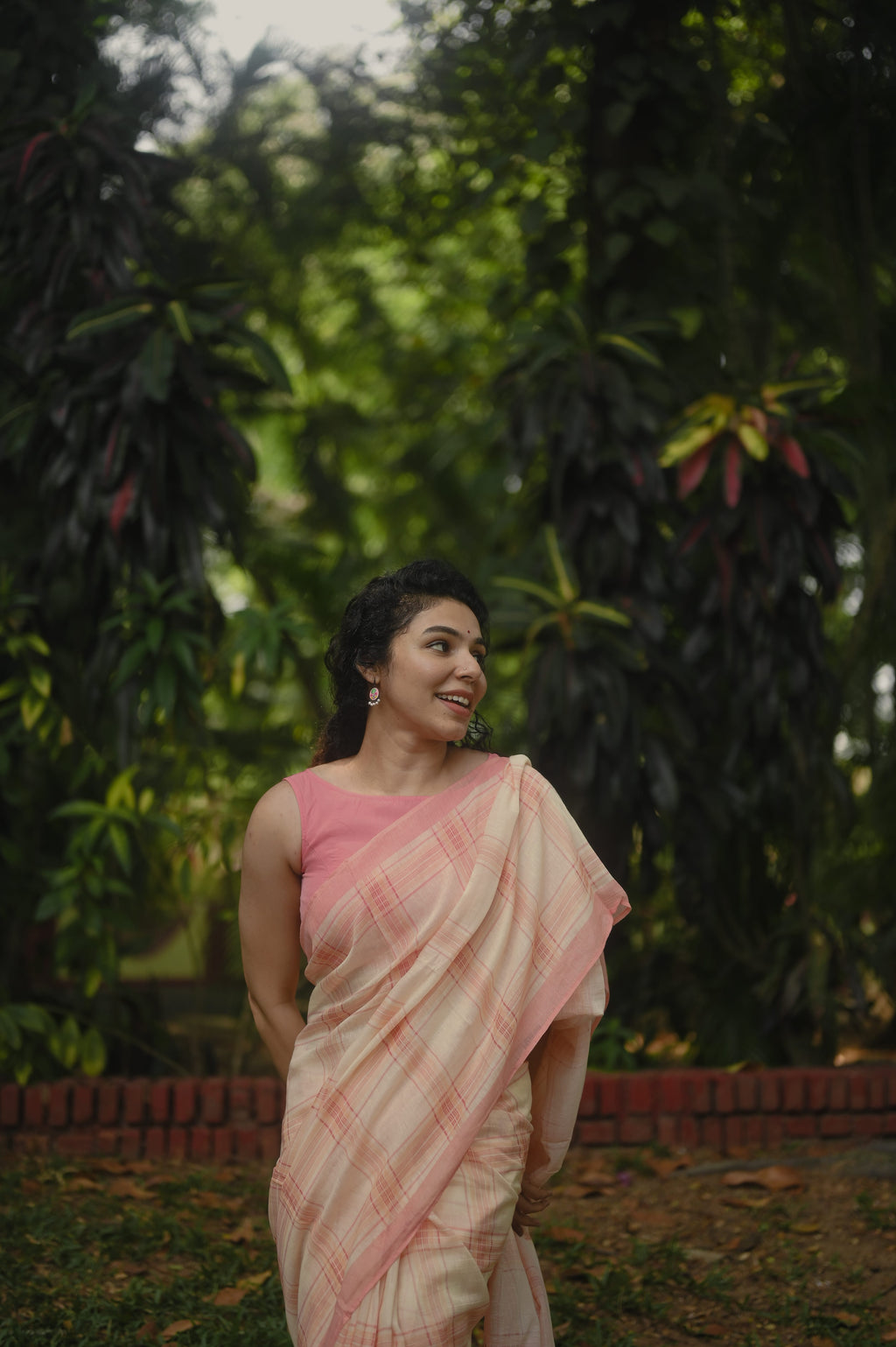 Pure Linen Saree Saree Light Peach Linen Saree
