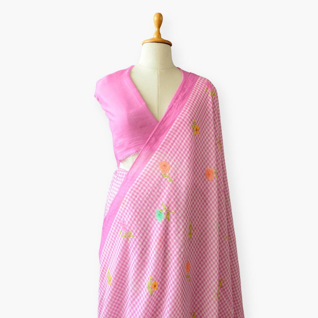 Pure Linen Saree Saree Soft Mauve Linen Saree