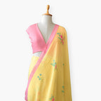 Pure Linen Saree Saree Soft Yellow Linen Saree