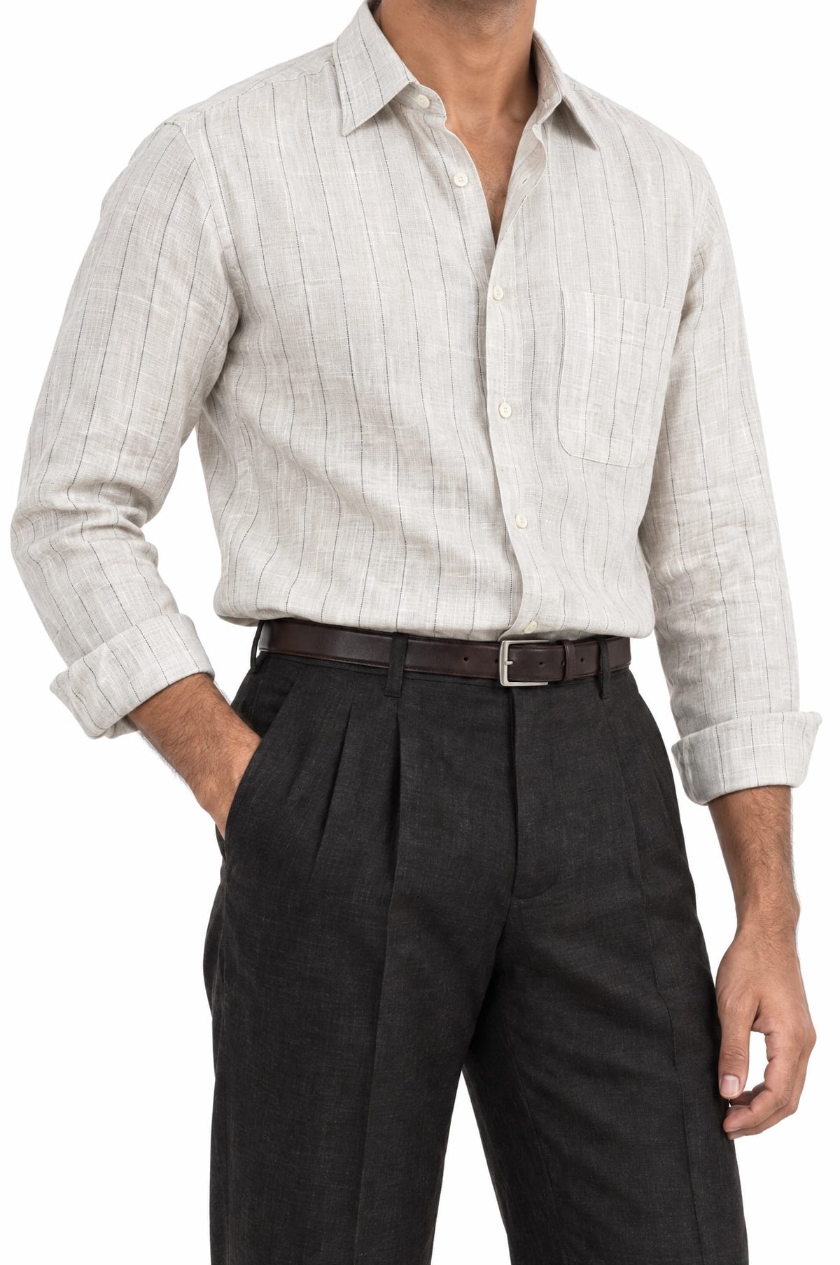 Pure Linen Shirt & Trouser Combo Shirt Pant Combo After Hours Linen Unstitched Shirt & Pant Combo