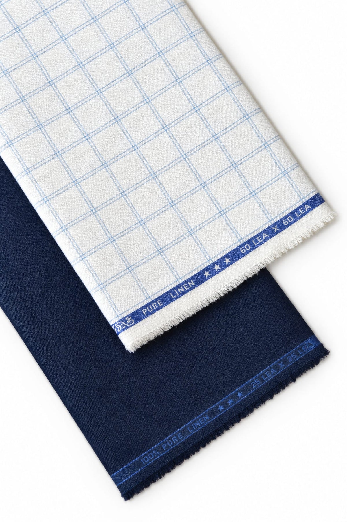 Pure Linen Shirt & Trouser Combo Shirt Pant Combo Blueprint Linen Unstitched Shirt & Pant Combo
