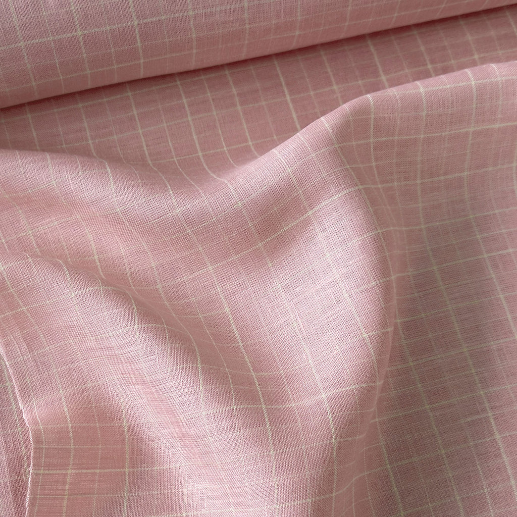 Pure Linen Shirt & Trouser Combo Shirt Pant Combo Blush Pink & Natural Grey Linen Shirt & Trouser Fabric