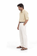 Pure Linen Shirt & Trouser Combo Shirt Pant Combo Buttermilk Linen Unstitched Shirt & Pant Combo