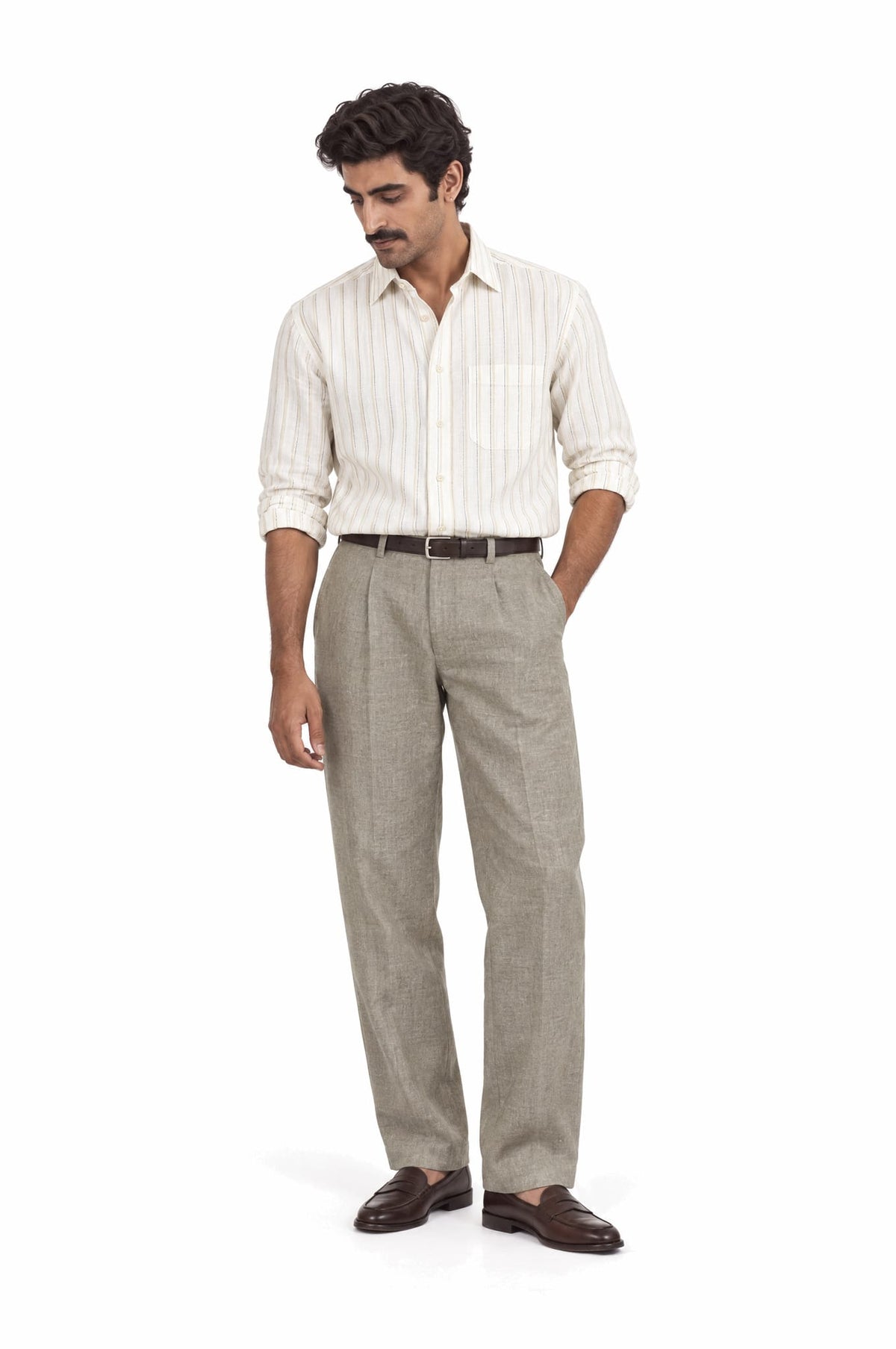 Pure Linen Shirt & Trouser Combo Shirt Pant Combo Cabana Linen Unstitched Shirt & Pant Combo