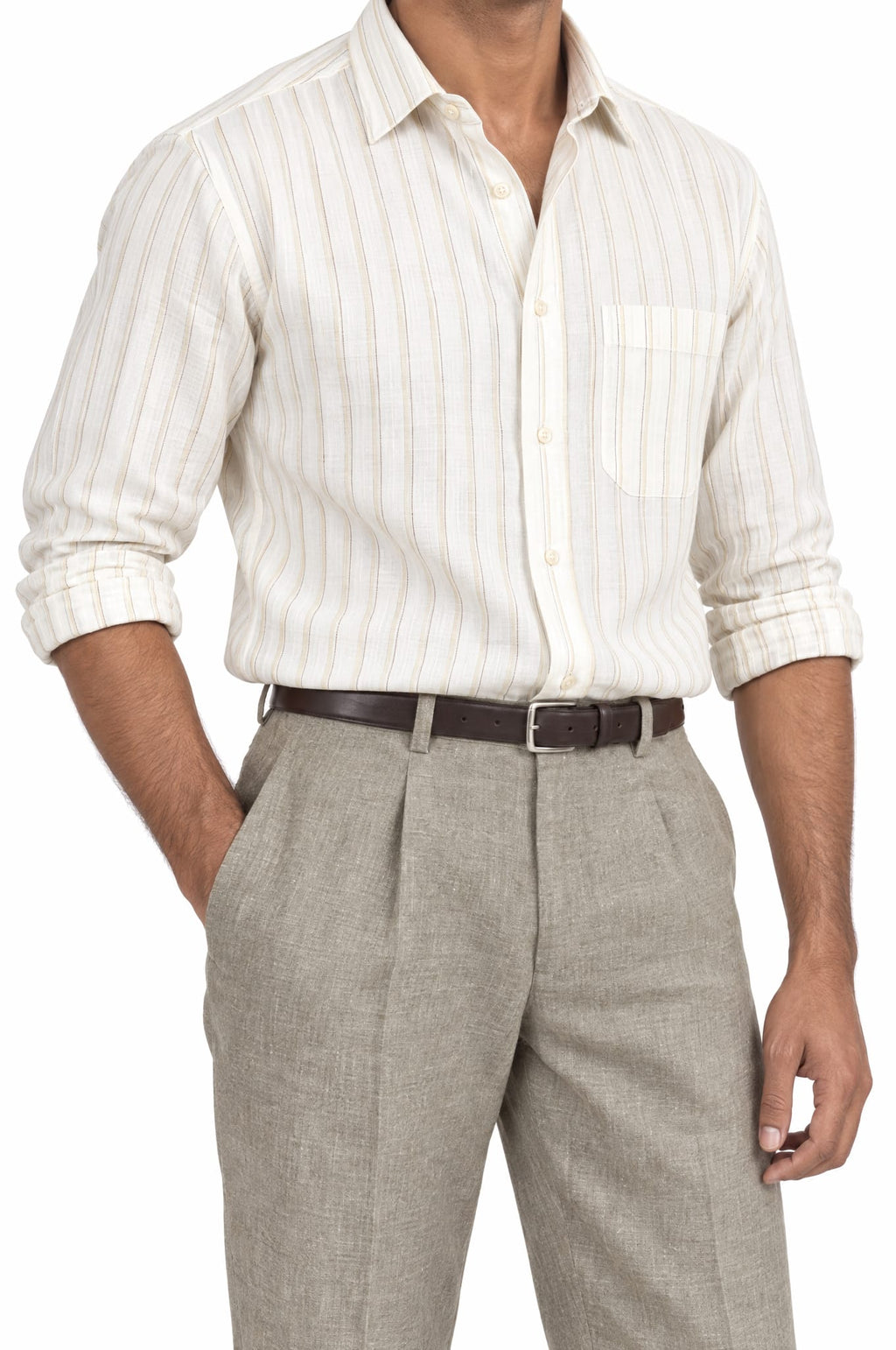 Pure Linen Shirt & Trouser Combo Shirt Pant Combo Cabana Linen Unstitched Shirt & Pant Combo