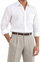 Pure Linen Shirt & Trouser Combo Shirt Pant Combo Clean Slate Linen Unstitched Shirt & Pant Combo