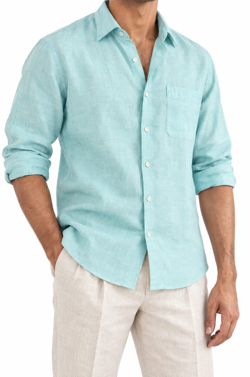 Pure Linen Shirt & Trouser Combo Shirt Pant Combo Day Off Linen Unstitched Shirt & Pant Combo