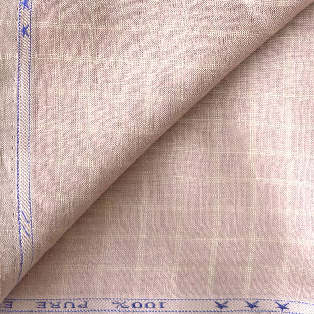 Pure Linen Shirt & Trouser Combo Shirt Pant Combo Dusty Rose & Chocolate Brown Linen Shirt & Trouser Fabric