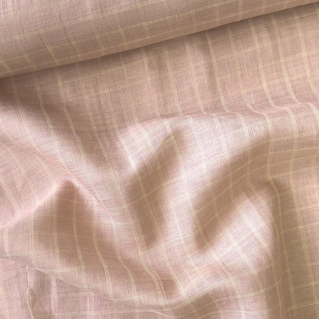 Pure Linen Shirt & Trouser Combo Shirt Pant Combo Dusty Rose & Chocolate Brown Linen Shirt & Trouser Fabric