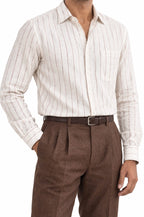 Pure Linen Shirt & Trouser Combo Shirt Pant Combo Espresso Linen Unstitched Shirt & Pant Combo