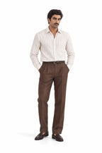 Pure Linen Shirt & Trouser Combo Shirt Pant Combo Espresso Linen Unstitched Shirt & Pant Combo