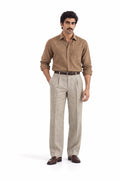 Pure Linen Shirt & Trouser Combo Shirt Pant Combo Espresso & Oats Linen Unstitched Shirt & Pant Combo