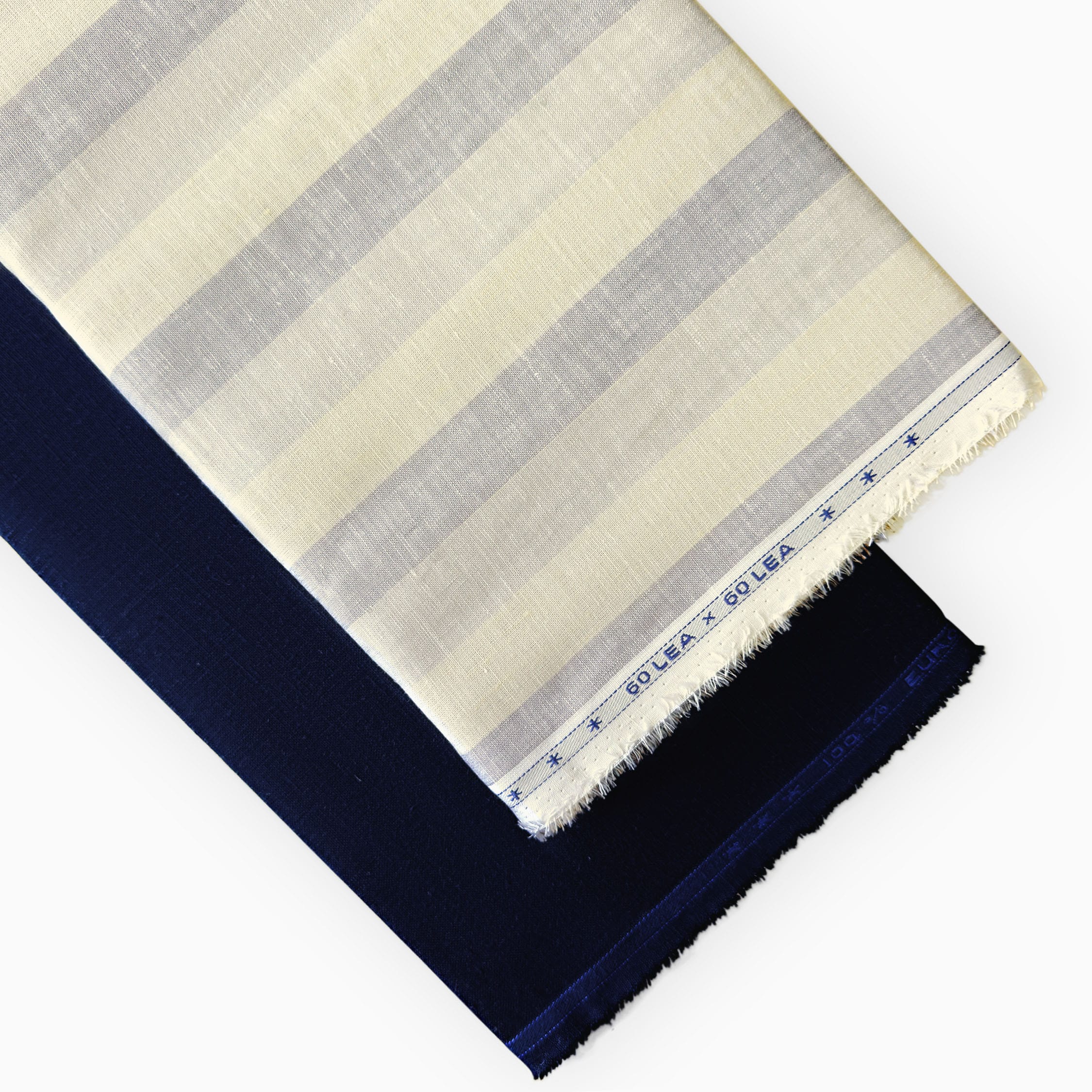 Pure Linen Shirt & Trouser Combo Shirt Pant Combo Grey-Beige & Dark Blue Shirt & Trouser Linen Fabric