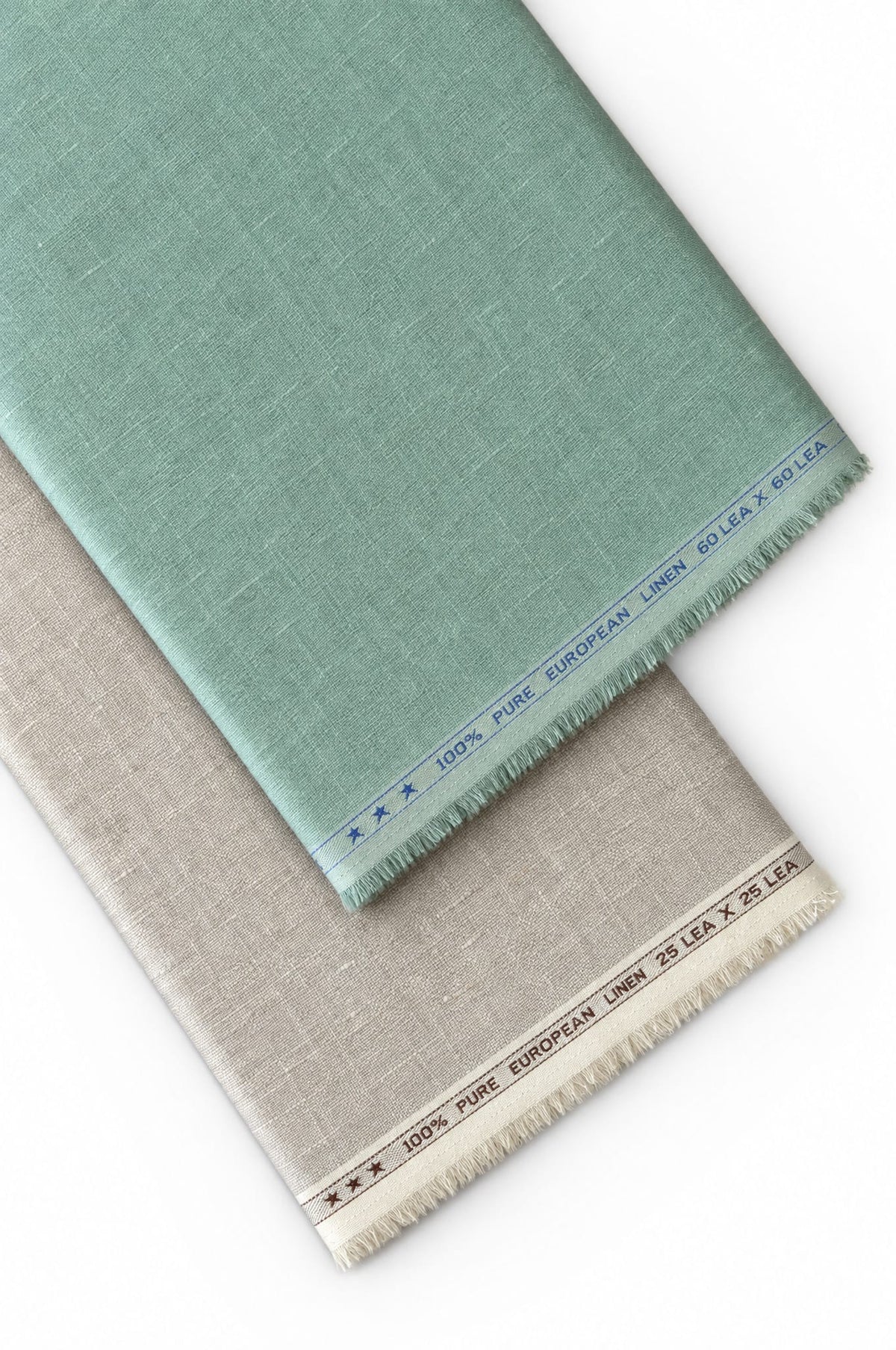 Pure Linen Shirt & Trouser Combo Shirt Pant Combo Iced Matcha Linen Unstitched Shirt & Pant Combo