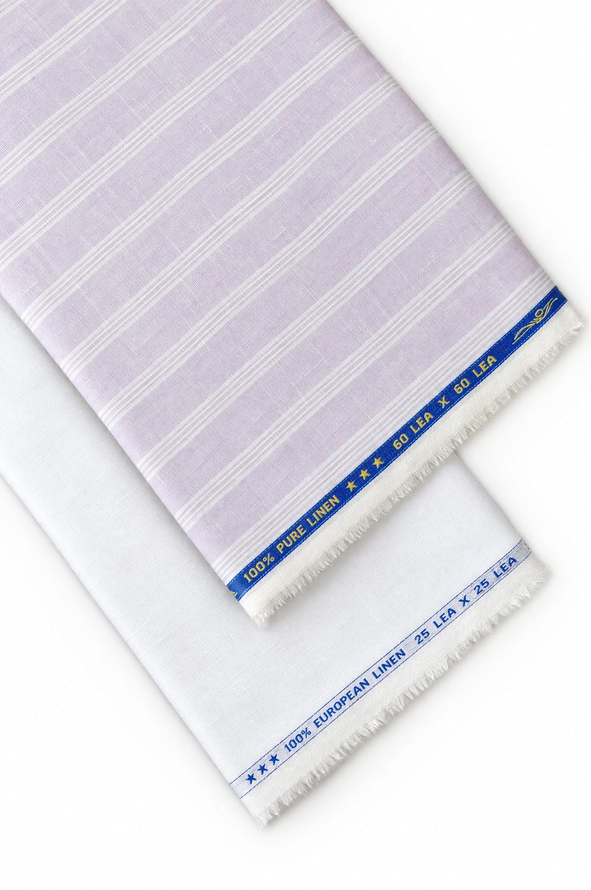 Pure Linen Shirt & Trouser Combo Shirt Pant Combo Lavendar & Mist Linen Unstitched Shirt & Pant Combo