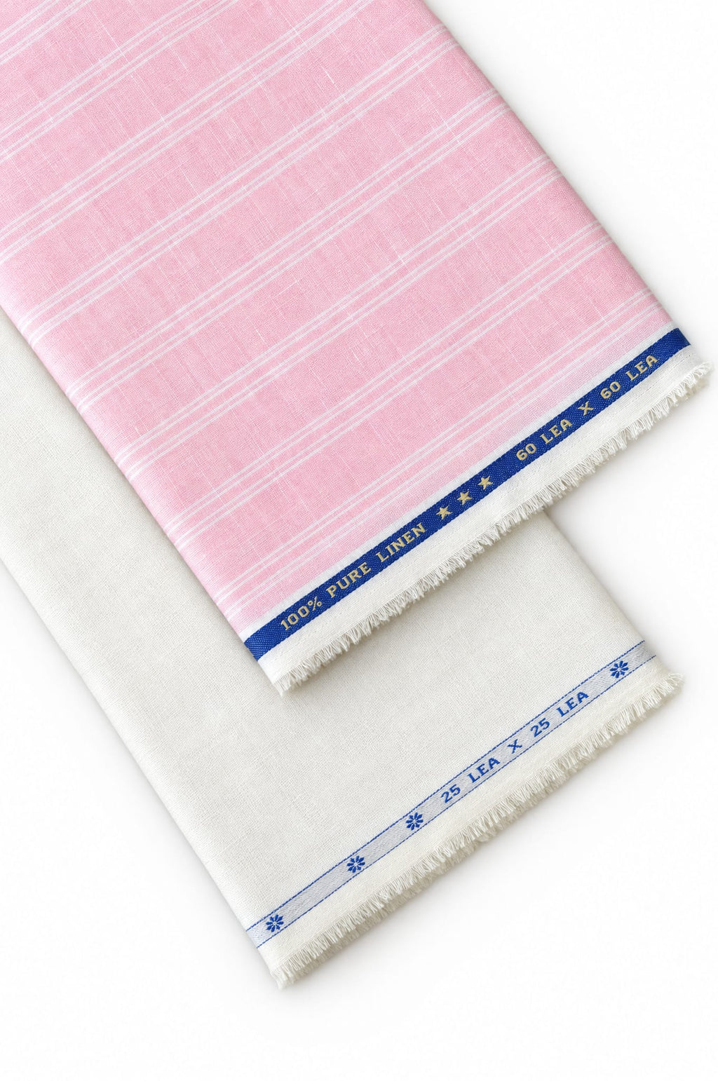 Pure Linen Shirt & Trouser Combo Shirt Pant Combo Pink Lemonade Linen Unstitched Shirt & Pant Combo